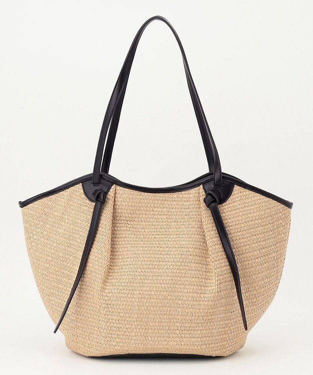 23区 【CLASSY.6月号掲載】雑材ミドル トートバッグ ブラックミックス