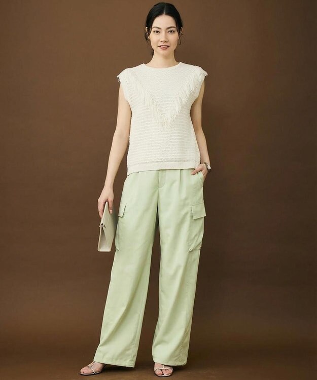 自由区 【SHIHOさん着用】ハイカウントカーゴ パンツ ピスタチオ