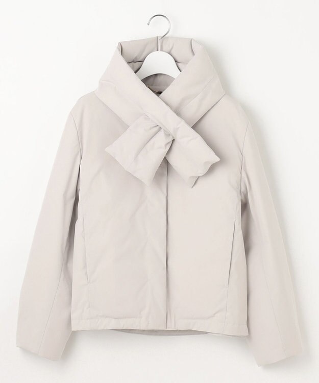 自由区 【撥水加工・洗える】ティペット付きスプリング ダウン ベージュ