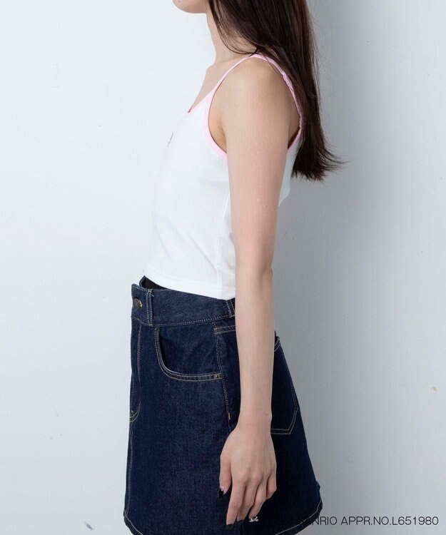 WEGO 【サンリオ】HELLOKITTYコラボ刺繍キャミ ホワイト