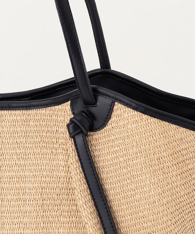 23区 【CLASSY.6月号掲載】雑材ミドル トートバッグ ブラックミックス