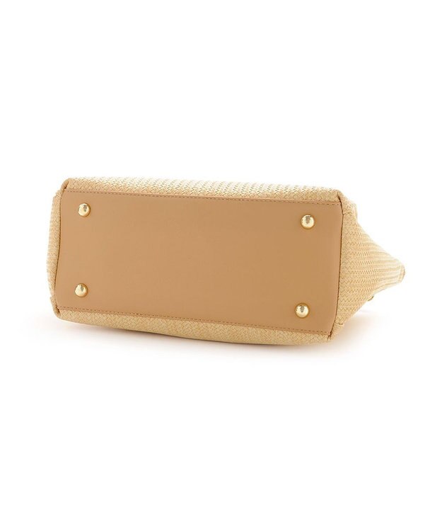 MioFIRANO ウーブンルックハンドバッグ 2WAY パスケース付き　FIRANO フィラノ BEIGE