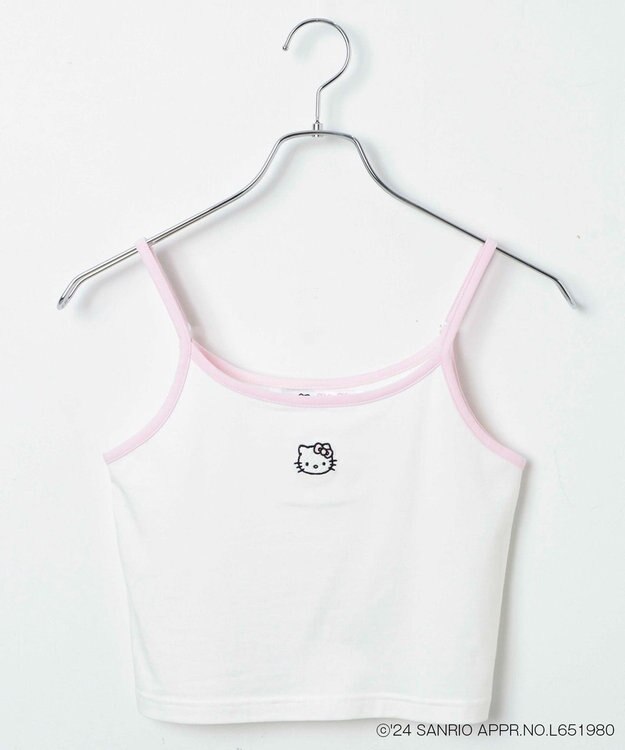 WEGO 【サンリオ】HELLOKITTYコラボ刺繍キャミ ホワイト