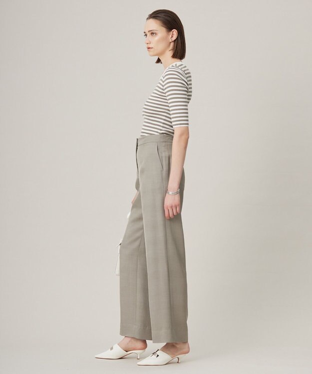 ICB 【洗える】4×2リブ プルオーバー カーキボーダー系