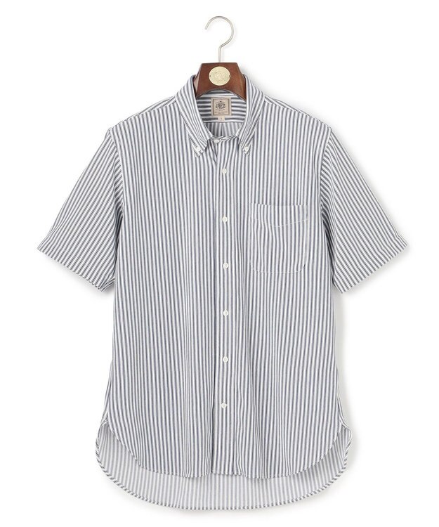 J.PRESS MEN 【吸水速乾 / 抗菌防臭 / 遮熱 / 防シワ】【J.PRESS OXFORD JERSEY】カノコインレイ半袖 シャツ / B.D. ネイビー系1