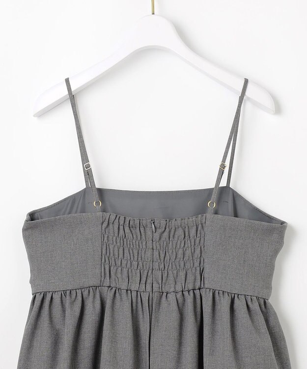 ANY SIS L 【BAILA12月号掲載・貴島明日香さんコラボ】ドッキングビスチェワンピース×インナーセット グレー×ブラック