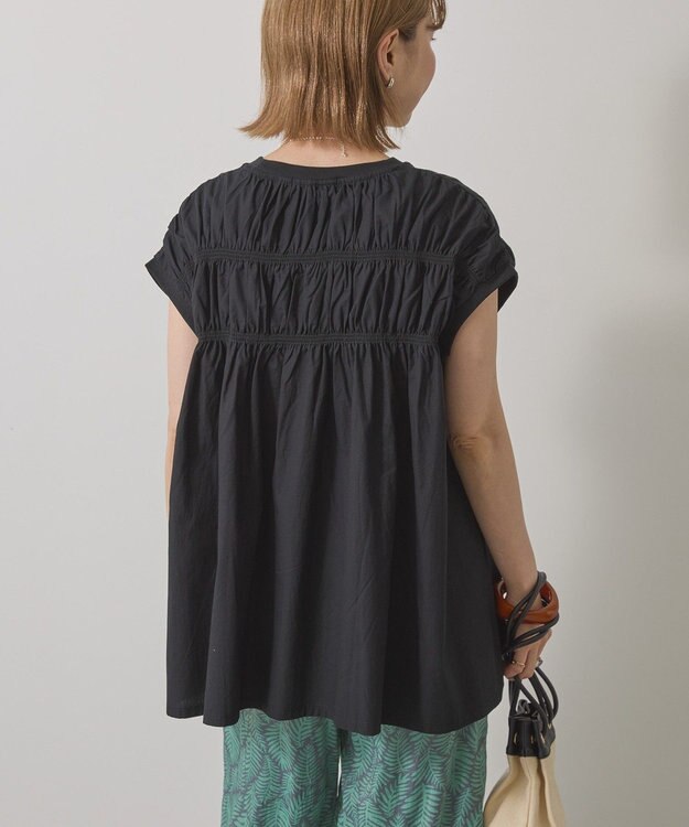 AMERICAN HOLIC シャーリング半袖フレアプルオーバー Black