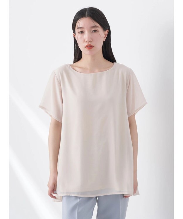 earth music&ecology シアードッキングＡラインチュニック Ivory