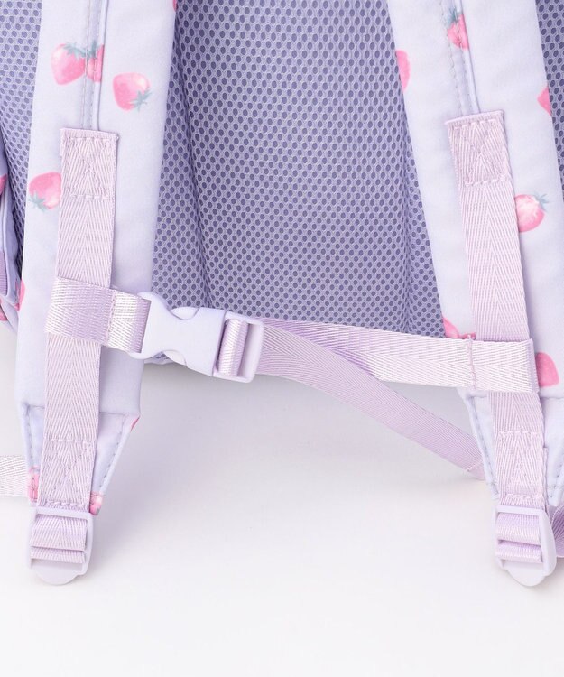 ANY KIDS 【Strawberry Collection】【10L容量】いちご総柄リュック ラベンダー