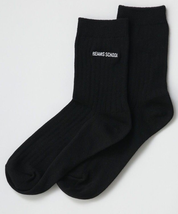 BEAMS SCHOOL 18cm丈スクールソックス ブラック