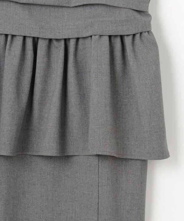 ANY SIS 【BAILA12月号掲載・貴島明日香さんコラボ】ドッキングビスチェワンピース×インナーセット グレー×ブラック