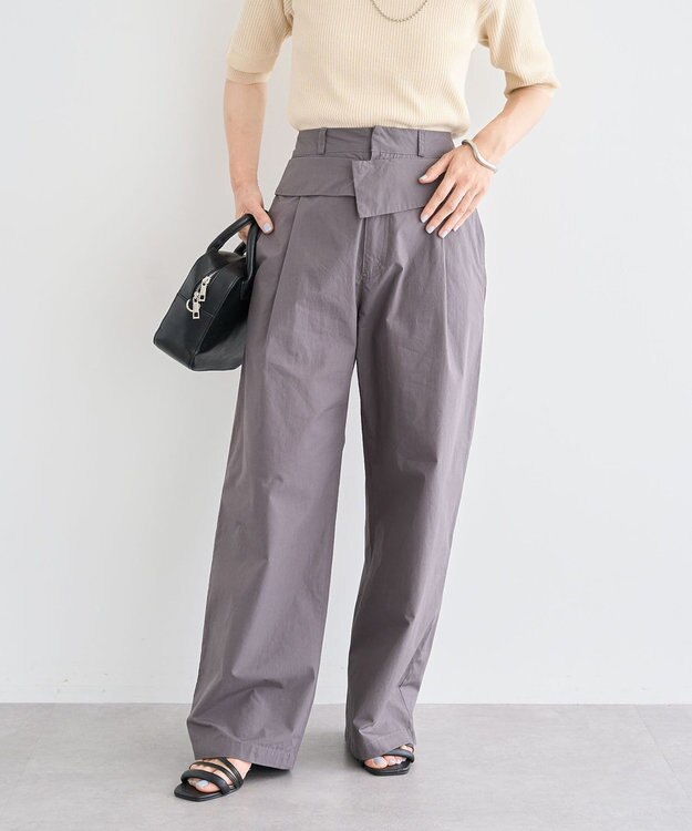 Green Parks ・ＥＬＥＮＣＡＲＥ　ＤＵＥ　ダブルウエストパンツ Charcoal Gray