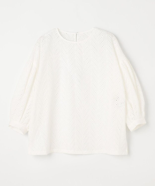 ANY 【洗濯機可】エンブロイダリーブラウス オフ