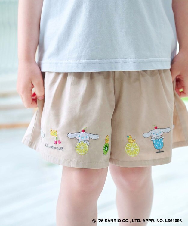 ANY KIDS 【any FAM ×サンリオキャラクターズ】裾刺繍 キュロット シナモロール×ベージュ