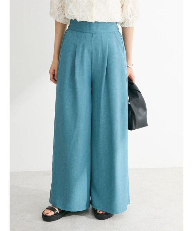 Green Parks ・ＥＬＥＮＣＡＲＥ　ＤＵＥ　リネンライクワイドパンツ Green