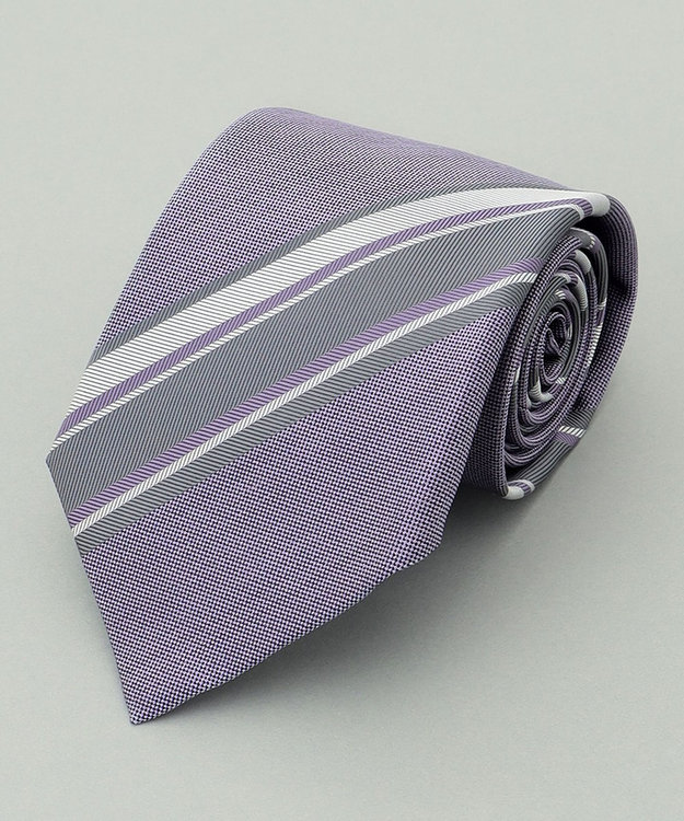 GOTAIRIKU 【日本製】西陣ネクタイ_グレー×パープル系 パープル系1