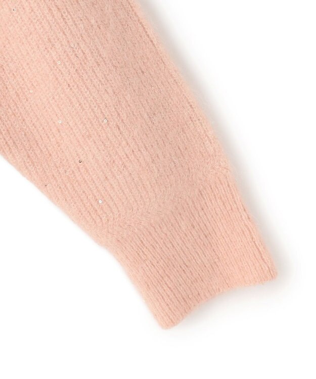 23区 モヘヤミックススパングル Vネック ニット ピンク系