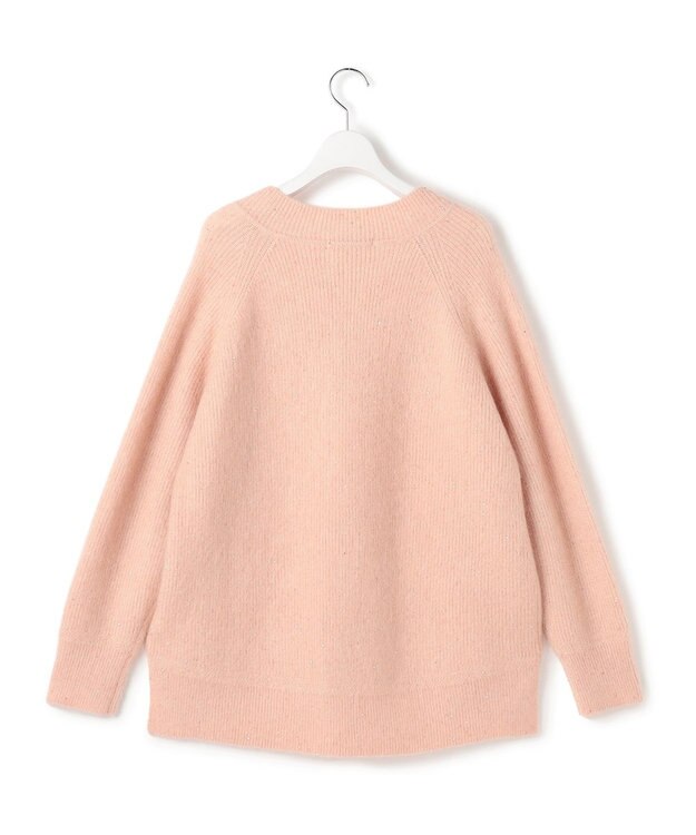 23区 モヘヤミックススパングル Vネック ニット ピンク系