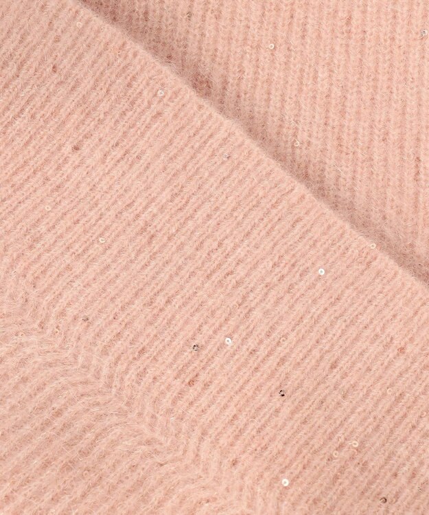 23区 モヘヤミックススパングル Vネック ニット ピンク系