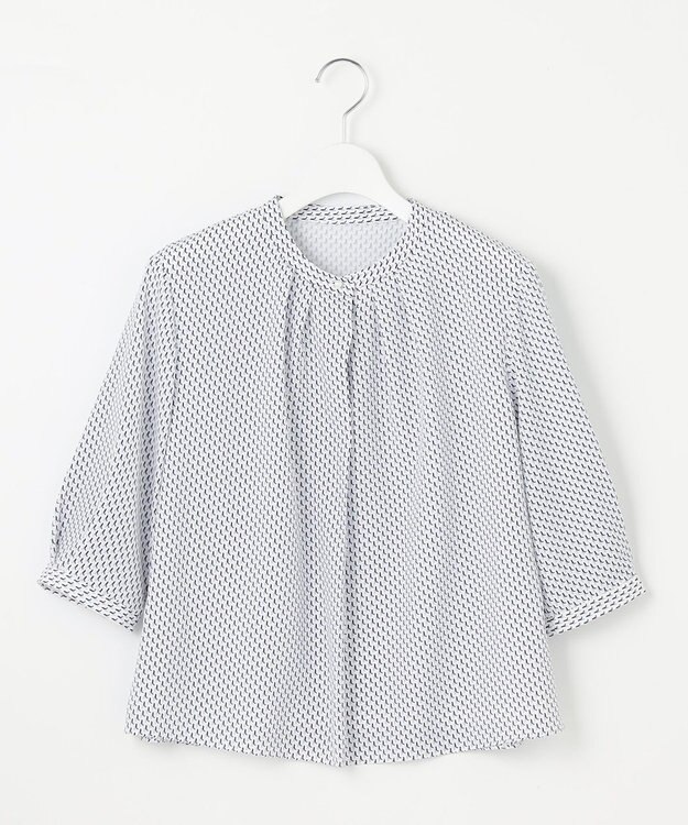 J.PRESS LADIES S 幾何プリント カットソー ブルー系5