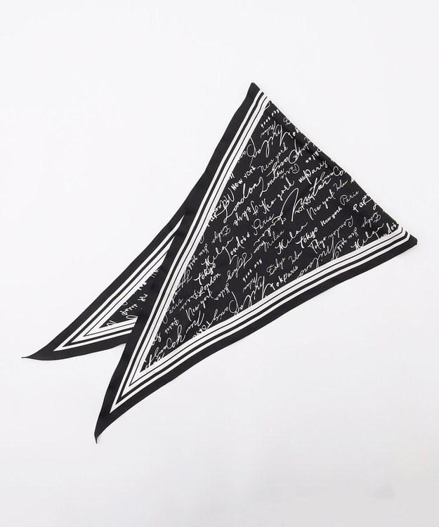 ICB 【30th ANNIVERSARY】5cityプリントスカーフ ブラック系