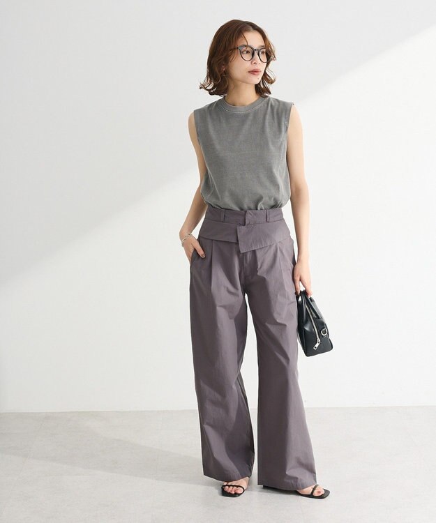 Green Parks ・ＥＬＥＮＣＡＲＥ　ＤＵＥ　ダブルウエストパンツ Charcoal Gray