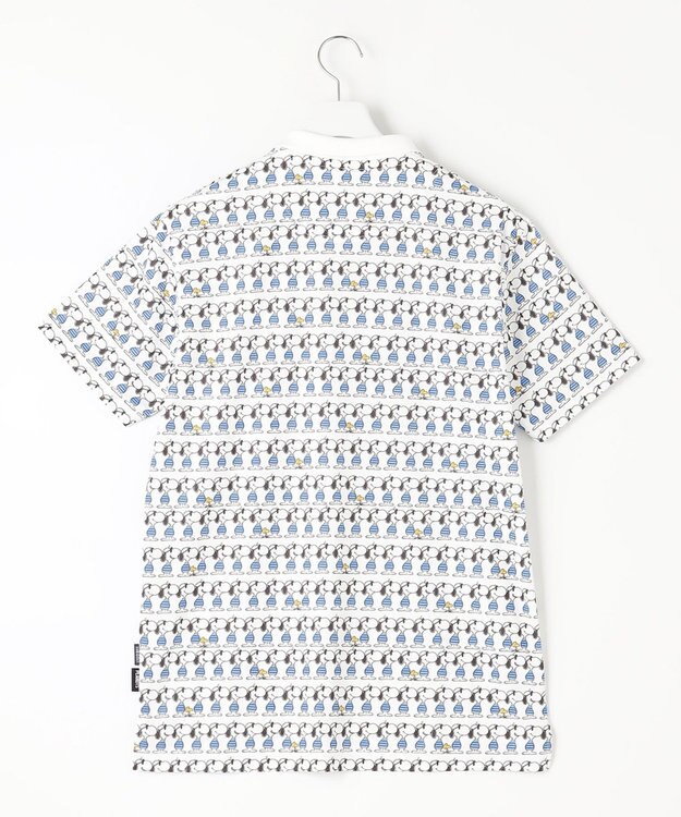 23区GOLF 【PEANUTS】【MEN】スヌーピーコラボ 総柄ポロシャツ ホワイト系5