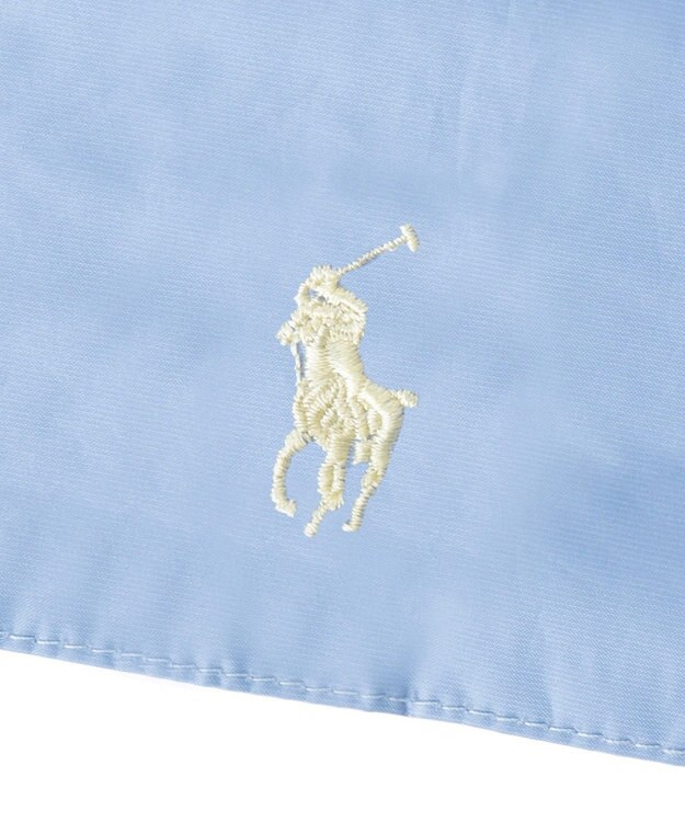 MOONBAT 【軽量】POLO RALPH LAUREN 晴雨兼用日傘 折りたたみ傘 PP刺繍／遮光 遮熱 UV サックス×イエロー