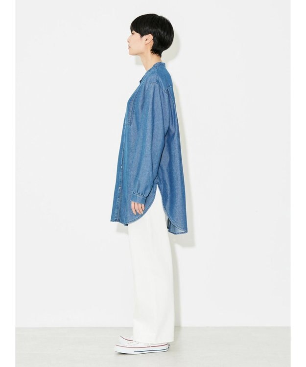 AMERICAN HOLIC デニムブザムバックボタンチュニック Indigo