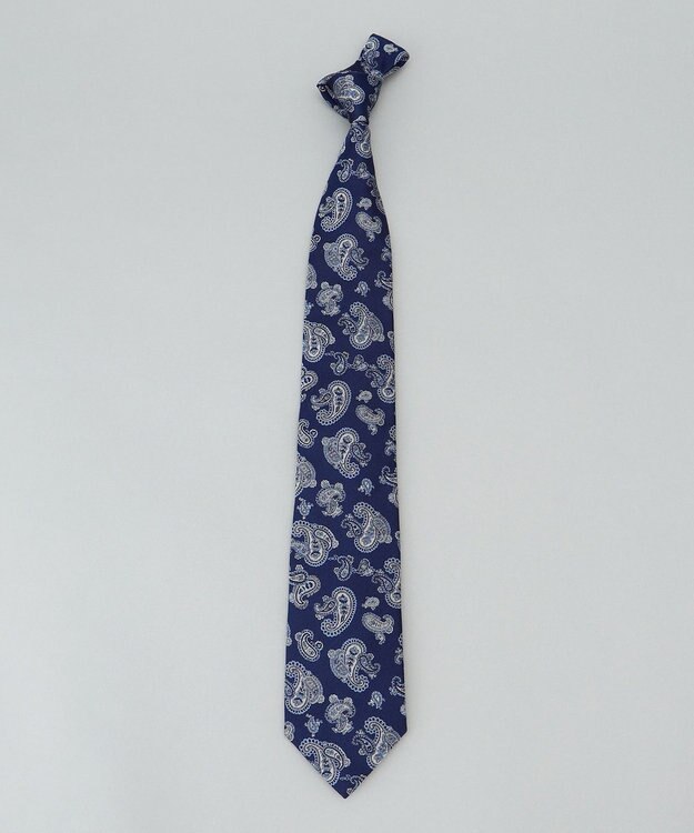 GOTAIRIKU 日本縫製/オリジナル柄【Fermo Fossati】ネクタイ_ペイズリー ネイビー系4