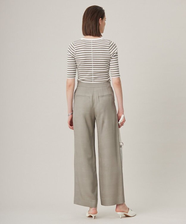 ICB 【洗える】4×2リブ プルオーバー カーキボーダー系