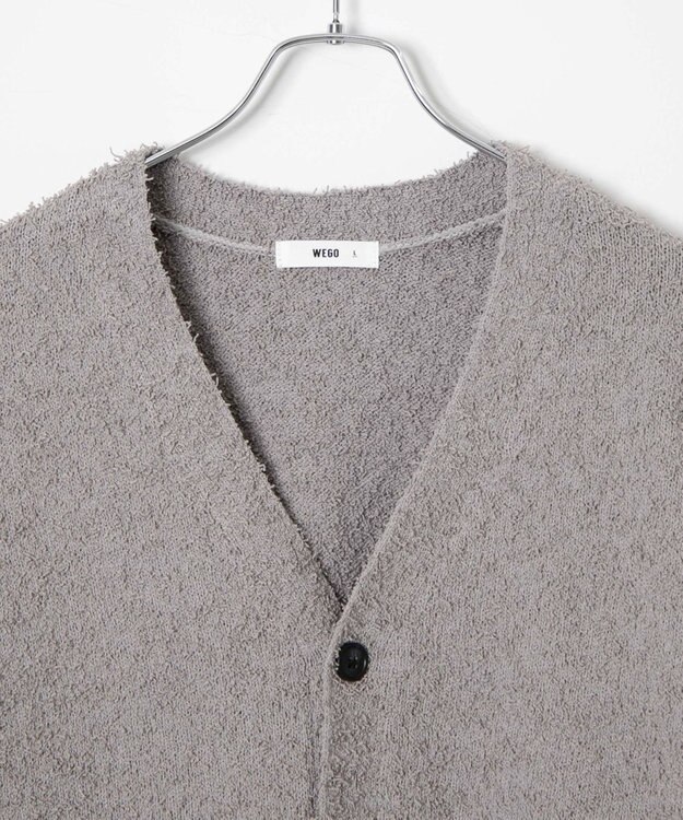 WEGO ツイストブークレカーディガン グレー