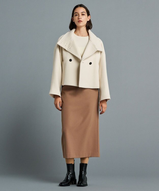 uncrave 【防しわ・UVカット・洗濯機洗い可】バルキーツイル スカート(サスペンダー付き)（uncrave STANDARD） キャメル