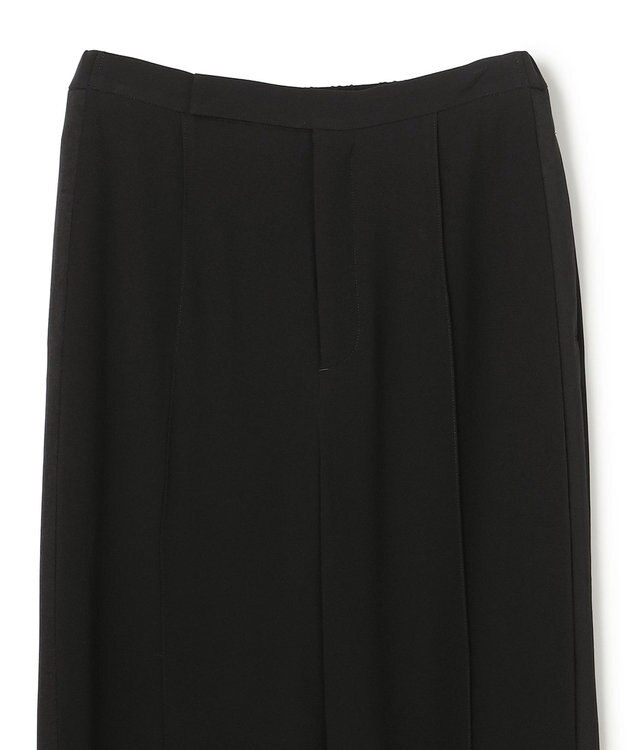 uncrave バックサテンジョーゼット フレアパンツ ブラック