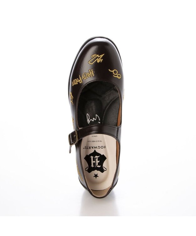 ing <ing>【ハリー・ポッターコラボレーション】刺繍モチーフメリージェーンパンプス ダークブラウン