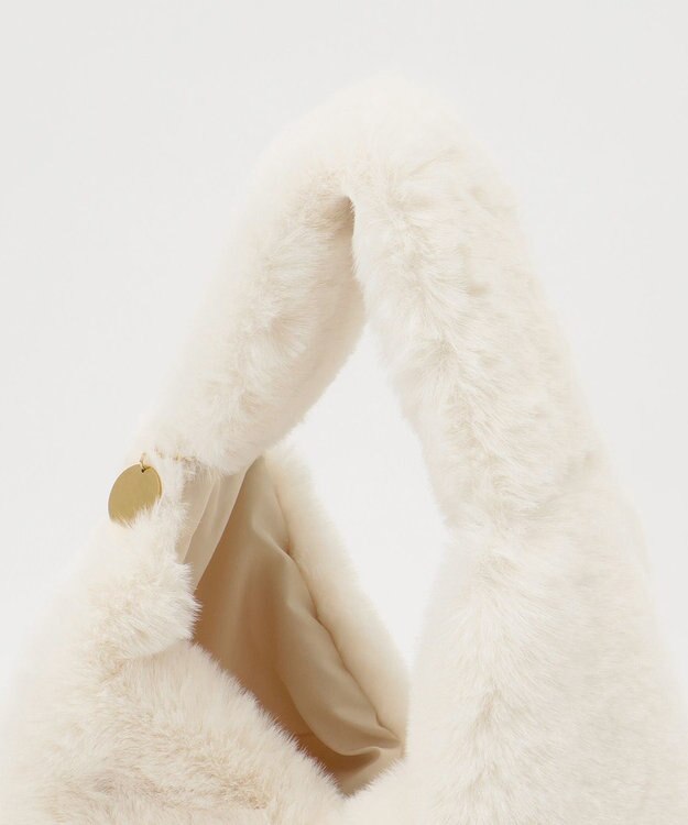 Feroux フェイクファーミニ バッグ アイボリー系