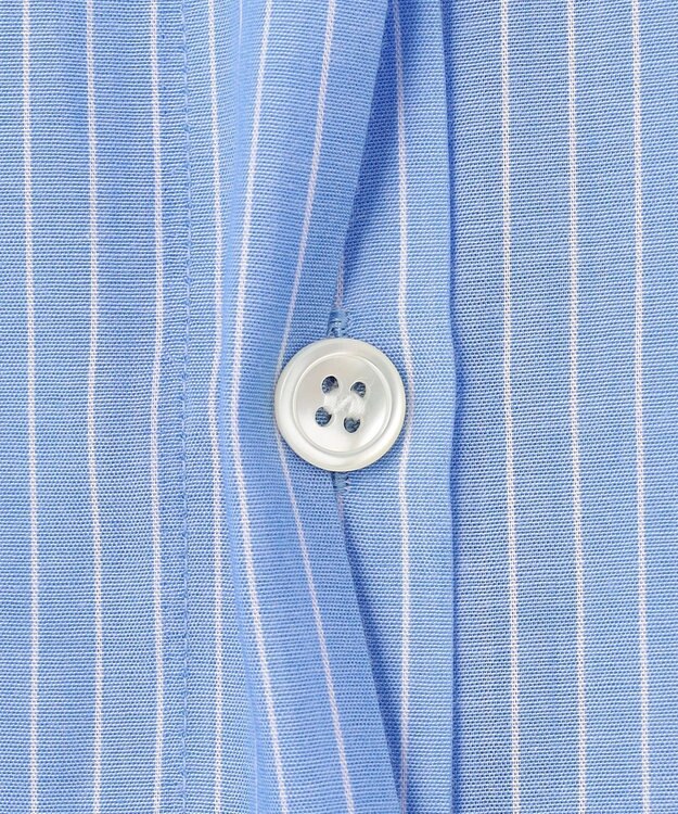 ICB L ソフトコットンローン シャツブラウス ブルーストライプ