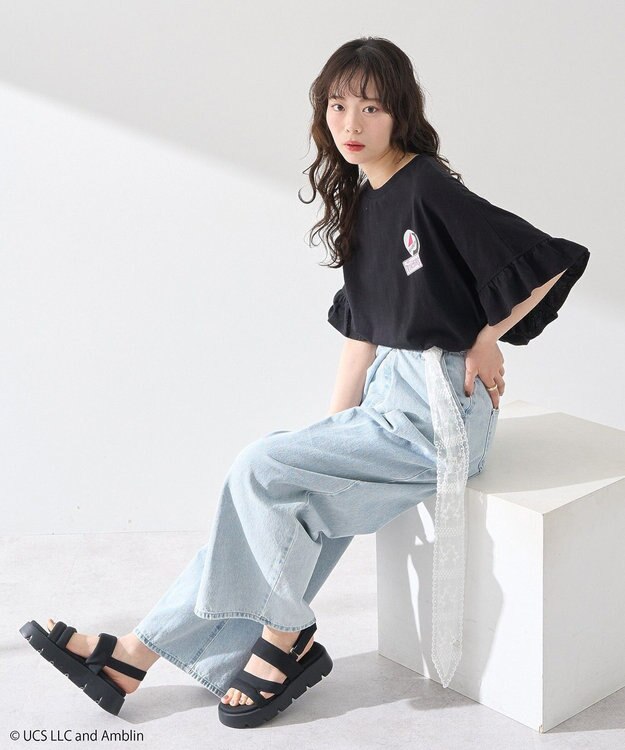 earth music&ecology Ｂａｃｋ　ｔｏ　ｔｈｅ　Ｆｕｔｕｒｅ／ｅｍａｅ　フリルＴ A