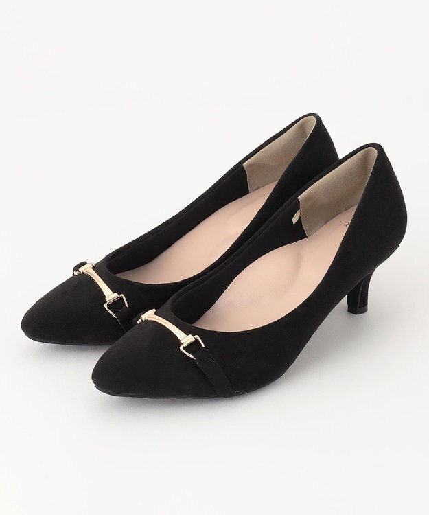 ANY SIS 【WEB・一部店舗限定】ビットスエードライク パンプス ブラック