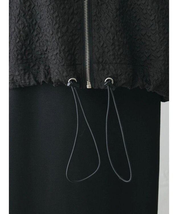 Green Parks AnriettMusee フロントジップジャガードブルゾン Black