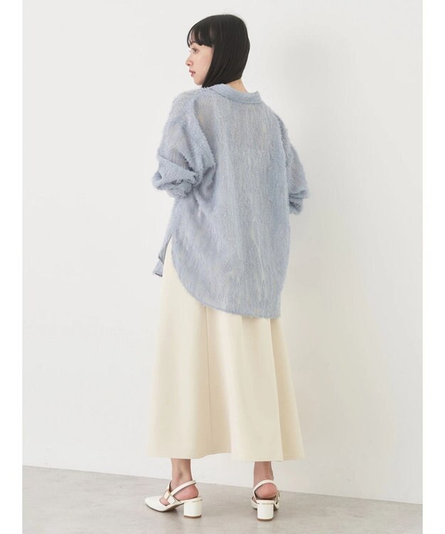 earth music&ecology ジャガードシャツ Blue