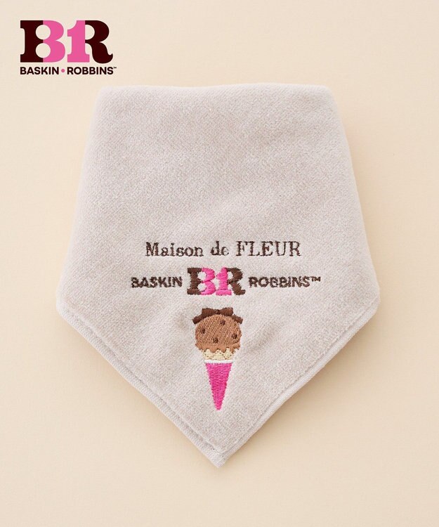 Maison de FLEUR サーティワン　タオルハンカチ Brown