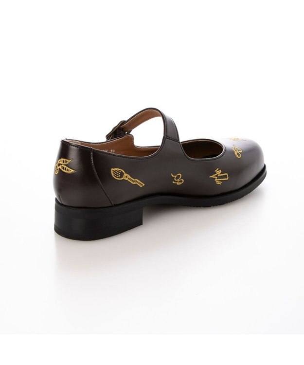 ing <ing>【ハリー・ポッターコラボレーション】刺繍モチーフメリージェーンパンプス ダークブラウン