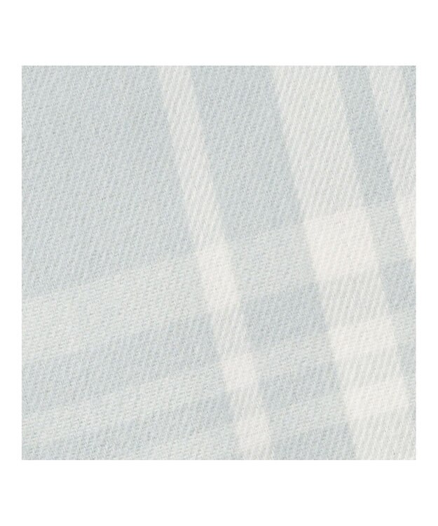 MOONBAT estaa とろーりストール ナチュラルチェック／手洗い可 ライトグレー