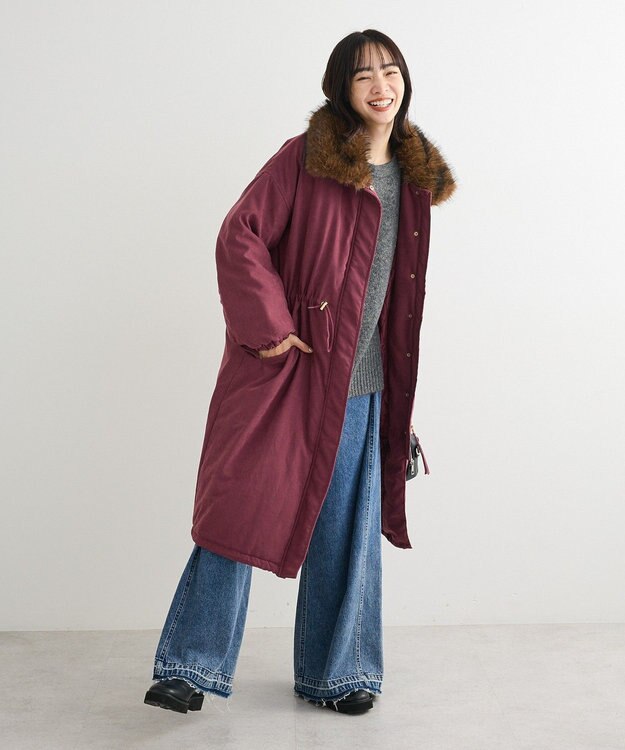 Green Parks ｆｕｗａっと袖パフニットプルオーバー Gray Mixture