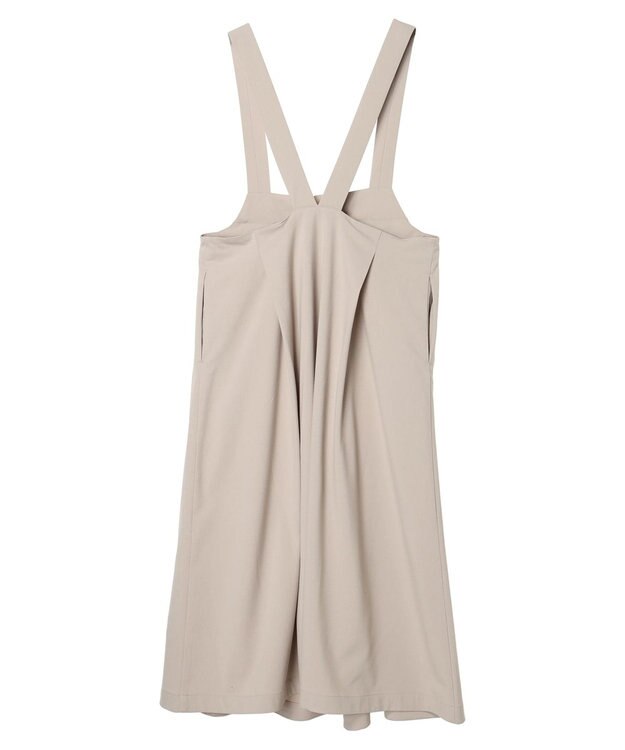 AMERICAN HOLIC 丈違いフロントタックジャンバースカート Gray Beige