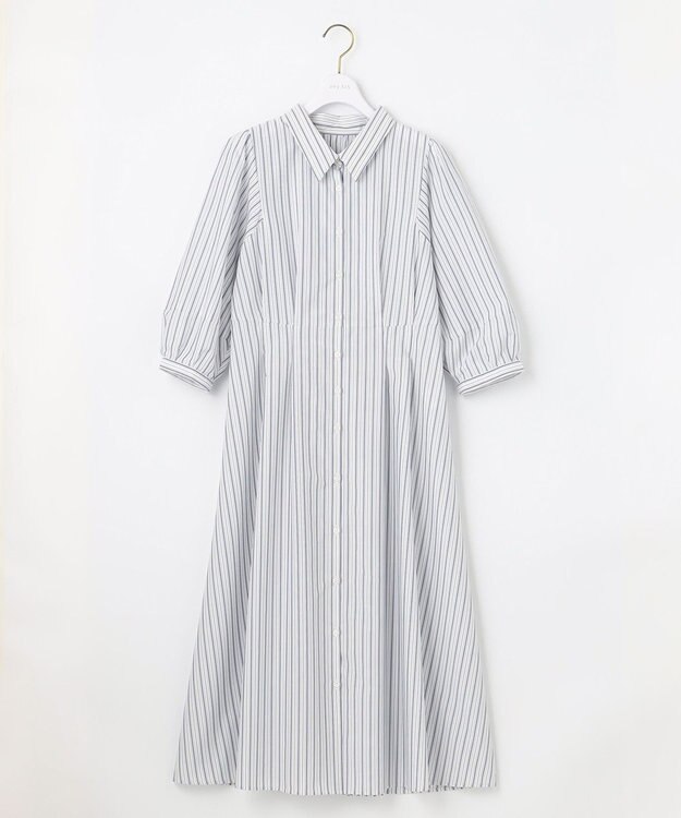 ANY SIS 【UVカット】2WAYレディ シャツ ワンピース オフストライプ