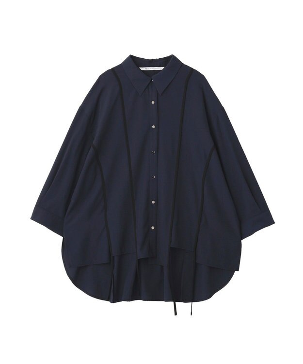 YECCA VECCA ストリングデザインシャツ Navy