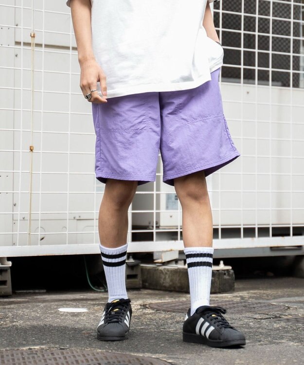 WEGO 【速乾/ウエストゴム/SMLサイズ】ナイロンイージーショーツ ライトパープル