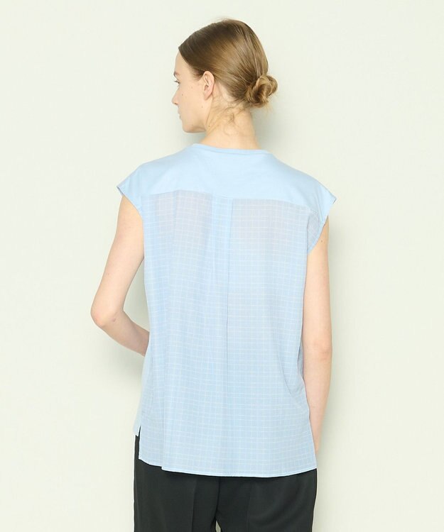 JOSEPH 【洗える】アクロスプリント×ジャージー　カットソー Sky blue